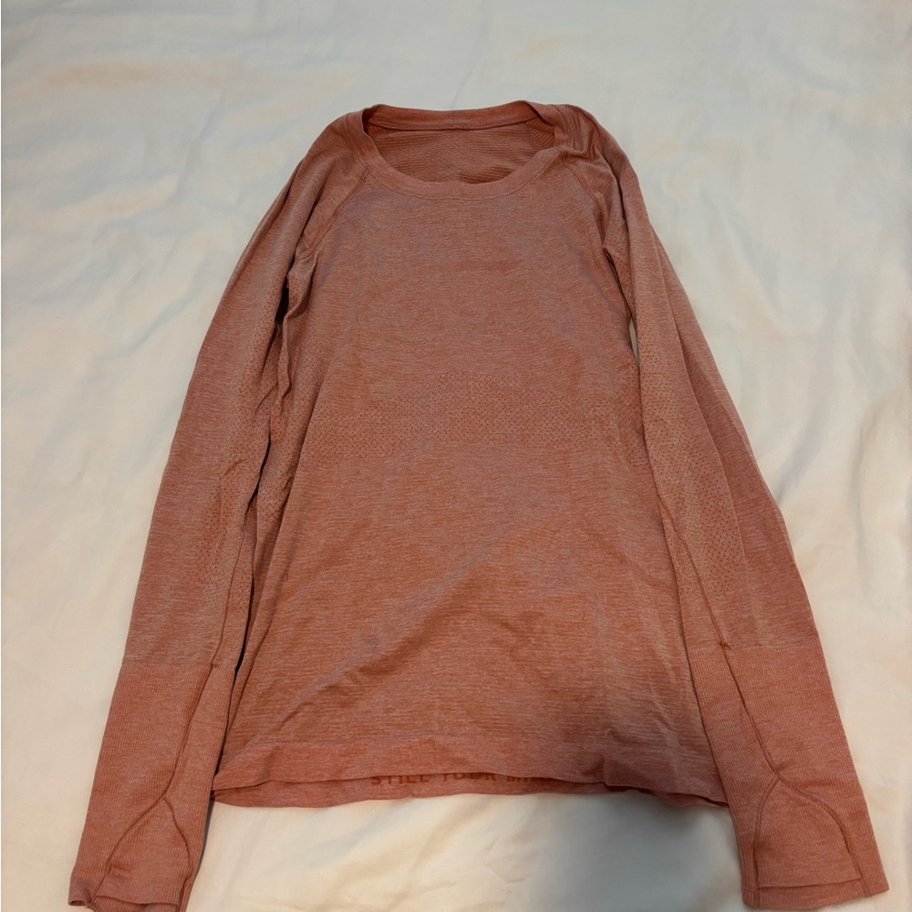 Long Sleeve Peach Top